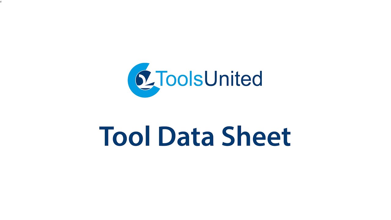 Tool Data Sheet